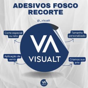 Adesivo Fosco Recorte Vinil Branco Escolha suas medidas 4x0 Fosco Com Recorte Eletrônico 