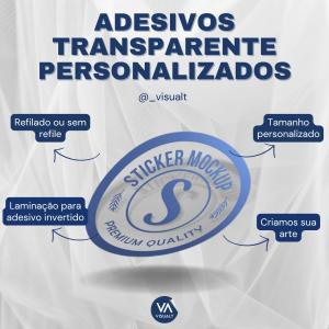Adesivo Transparente Vinil Branco Escolha suas medidas 4x0 Brilho Com Recorte 