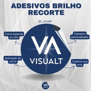 Adesivo Brilho Recorte Vinil Branco Escolha suas medidas 4x0 Brilho Com Recorte Eletrônico 