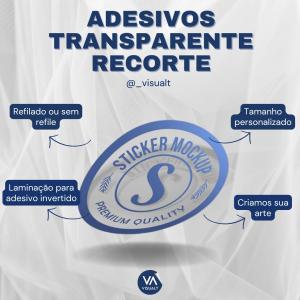 Adesivo Transparente Recorte Vinil Branco Escolha suas medidas 4x0 Fosco Com Recorte Eletrônico 