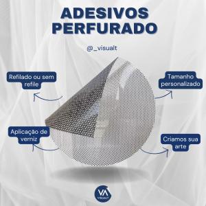 Adesivo Perfurado VINIL ADESIVO 0.10 Escolha suas medidas 4x0 MICRO PERFURADO REFILE 