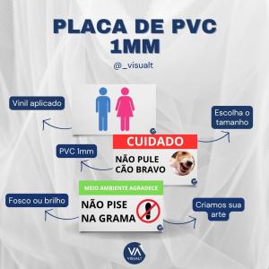 Placa de PVC - 1mm PVC 1mm Escolha suas medidas 4x0  Adesivo Vinil 